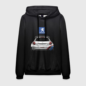 Мужская толстовка 3D с принтом Peugeot sport в Белгороде, 100% полиэстер | двухслойный капюшон со шнурком для регулировки, мягкие манжеты на рукавах и по низу толстовки, спереди карман-кенгуру с мягким внутренним слоем. | Тематика изображения на принте: auto | emotion | motion | peugeot | sport | авто | лого | логотип | пежо | пижо | спорт