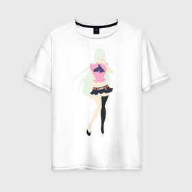 Женская футболка хлопок Oversize с принтом Элизабет в Белгороде, 100% хлопок | свободный крой, круглый ворот, спущенный рукав, длина до линии бедер
 | anime | the seven deadly sins | аниме | богиня | мультик | стигма | элизабет