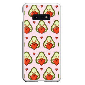 Чехол для Samsung S10E с принтом Love Avocado в Белгороде, Силикон | Область печати: задняя сторона чехла, без боковых панелей | 14 февраля | love | авокадо | вкусняшка | день святого валентина | еда | любовь | паттерн | сердечко