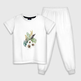 Детская пижама хлопок с принтом Алоха в Белгороде, 100% хлопок |  брюки и футболка прямого кроя, без карманов, на брюках мягкая резинка на поясе и по низу штанин
 | Тематика изображения на принте: девушке | любовь | пляж | цветы
