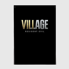 Постер с принтом Resident Evil Village в Белгороде, 100% бумага
 | бумага, плотность 150 мг. Матовая, но за счет высокого коэффициента гладкости имеет небольшой блеск и дает на свету блики, но в отличии от глянцевой бумаги не покрыта лаком | Тематика изображения на принте: lady dimitrescu | resident evil | resident evil 8 | vampire | village | вампир | деревня | итан уинтерс | крис рэдфилд | леди димитреску | мем | резидент ивел | резидент ивел 8