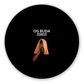 Коврик для мышки круглый с принтом OG Buda в Белгороде, резина и полиэстер | круглая форма, изображение наносится на всю лицевую часть | melon music | og buda | опг сити | русский рэп | рэп | тюмень | хип хоп