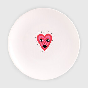 Тарелка 3D с принтом Сердце в Белгороде, фарфор | диаметр - 210 мм
диаметр для нанесения принта - 120 мм | heart. love | pink | red | красный | любовь | розовый | сердце | черный