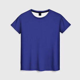 Женская футболка 3D с принтом Синий в Белгороде, 100% полиэфир ( синтетическое хлопкоподобное полотно) | прямой крой, круглый вырез горловины, длина до линии бедер | blue | geometry | neon | texture | один тон | однотон | синий | текстура