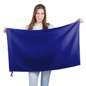 Флаг 3D с принтом Синий в Белгороде, 100% полиэстер | плотность ткани — 95 г/м2, размер — 67 х 109 см. Принт наносится с одной стороны | blue | geometry | neon | texture | один тон | однотон | синий | текстура