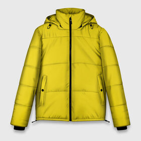 Мужская зимняя куртка 3D с принтом Жёлтый в Белгороде, верх — 100% полиэстер; подкладка — 100% полиэстер; утеплитель — 100% полиэстер | длина ниже бедра, свободный силуэт Оверсайз. Есть воротник-стойка, отстегивающийся капюшон и ветрозащитная планка. 

Боковые карманы с листочкой на кнопках и внутренний карман на молнии. | Тематика изображения на принте: geometry | neon | texture | yellow | жёлтый | один тон | однотон | текстура