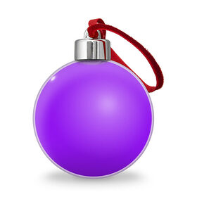 Ёлочный шар с принтом Фиолетовый в Белгороде, Пластик | Диаметр: 77 мм | geometry | neon | purple | texture | один тон | однотон | текстура | фиолетовый