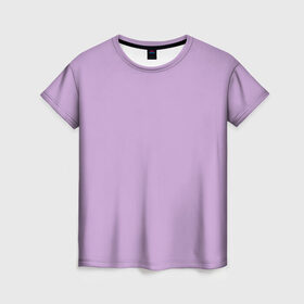 Женская футболка 3D с принтом Глициниевый цвет (без рисунка) в Белгороде, 100% полиэфир ( синтетическое хлопкоподобное полотно) | прямой крой, круглый вырез горловины, длина до линии бедер | Тематика изображения на принте: глициниевый | однотонный | пурпурный | розовый | фиолетовый | цвет