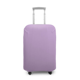Чехол для чемодана 3D с принтом Глициниевый цвет (без рисунка) в Белгороде, 86% полиэфир, 14% спандекс | двустороннее нанесение принта, прорези для ручек и колес | глициниевый | однотонный | пурпурный | розовый | фиолетовый | цвет