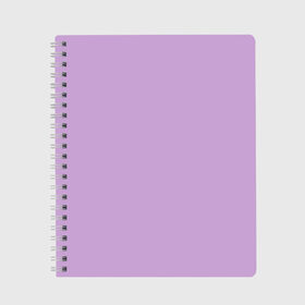 Тетрадь с принтом Глициниевый цвет (без рисунка) в Белгороде, 100% бумага | 48 листов, плотность листов — 60 г/м2, плотность картонной обложки — 250 г/м2. Листы скреплены сбоку удобной пружинной спиралью. Уголки страниц и обложки скругленные. Цвет линий — светло-серый
 | глициниевый | однотонный | пурпурный | розовый | фиолетовый | цвет