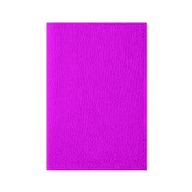 Обложка для паспорта матовая кожа с принтом Маджента (без рисунка) в Белгороде, натуральная матовая кожа | размер 19,3 х 13,7 см; прозрачные пластиковые крепления | Тематика изображения на принте: маджента | однотонный | пурпурный | розовый | фиолетовый | фуксия | цвет