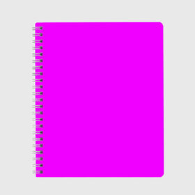 Тетрадь с принтом Маджента (без рисунка) в Белгороде, 100% бумага | 48 листов, плотность листов — 60 г/м2, плотность картонной обложки — 250 г/м2. Листы скреплены сбоку удобной пружинной спиралью. Уголки страниц и обложки скругленные. Цвет линий — светло-серый
 | маджента | однотонный | пурпурный | розовый | фиолетовый | фуксия | цвет