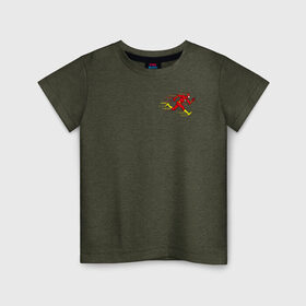 Детская футболка хлопок с принтом 8 Bit The Flash в Белгороде, 100% хлопок | круглый вырез горловины, полуприлегающий силуэт, длина до линии бедер | barry allen | the flash | vdzabma | барри аллен | флэш