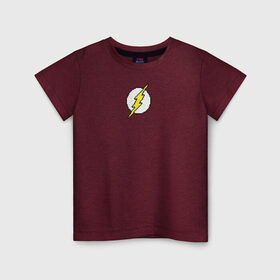 Детская футболка хлопок с принтом 8 Bit The Flash в Белгороде, 100% хлопок | круглый вырез горловины, полуприлегающий силуэт, длина до линии бедер | Тематика изображения на принте: the flash | vdzabma | флэш