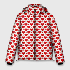 Мужская зимняя куртка 3D с принтом Сердечки в Белгороде, верх — 100% полиэстер; подкладка — 100% полиэстер; утеплитель — 100% полиэстер | длина ниже бедра, свободный силуэт Оверсайз. Есть воротник-стойка, отстегивающийся капюшон и ветрозащитная планка. 

Боковые карманы с листочкой на кнопках и внутренний карман на молнии. | love | амур | афродита | валентинка | влюбленность | вторая половинка | купидон | любовь | нежность | отношения | подарок любви | поцелуй | праздник любви | романтика | свадьба | свидание | семья