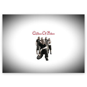Поздравительная открытка с принтом Children of Bodom в Белгороде, 100% бумага | плотность бумаги 280 г/м2, матовая, на обратной стороне линовка и место для марки
 | children of bodom | алекси лайхо | дэт метал | метал | рок | финляндия | финский рок