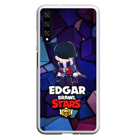 Чехол для Honor 20 с принтом BRAWL STARS EDGAR в Белгороде, Силикон | Область печати: задняя сторона чехла, без боковых панелей | 8 bit | brawl stars | byron | colette | crow | edgar | gale | leon | max | mr.p | sally leon | shark | virus 8 bit | werewolf leon | акула | байрон | берли | бравл старс | ворон | коллет | макс | оборотень | эдгар