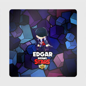 Магнит виниловый Квадрат с принтом BRAWL STARS EDGAR в Белгороде, полимерный материал с магнитным слоем | размер 9*9 см, закругленные углы | Тематика изображения на принте: 8 bit | brawl stars | byron | colette | crow | edgar | gale | leon | max | mr.p | sally leon | shark | virus 8 bit | werewolf leon | акула | байрон | берли | бравл старс | ворон | коллет | макс | оборотень | эдгар