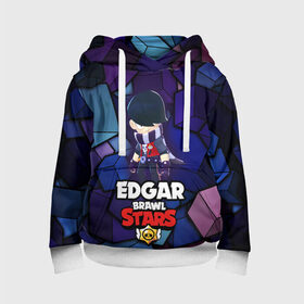 Детская толстовка 3D с принтом BRAWL STARS EDGAR в Белгороде, 100% полиэстер | двухслойный капюшон со шнурком для регулировки, мягкие манжеты на рукавах и по низу толстовки, спереди карман-кенгуру с мягким внутренним слоем | 8 bit | brawl stars | byron | colette | crow | edgar | gale | leon | max | mr.p | sally leon | shark | virus 8 bit | werewolf leon | акула | байрон | берли | бравл старс | ворон | коллет | макс | оборотень | эдгар