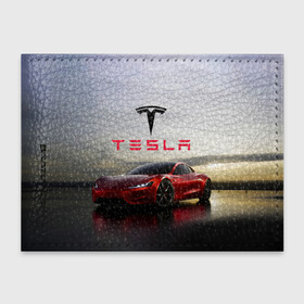 Обложка для студенческого билета с принтом Tesla Roadster в Белгороде, натуральная кожа | Размер: 11*8 см; Печать на всей внешней стороне | america | auto | car | electric | elon | motors | musk | roadster | tesla | usa | vehicle | авто | америка | илон | маск | модель | сша | тесла | электромобиль