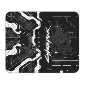 Коврик для мышки прямоугольный с принтом Cyberpunk 2077 Tech в Белгороде, натуральный каучук | размер 230 х 185 мм; запечатка лицевой стороны | cyberpunk 2077 | game | samurai | игра | кибер | киберпанк 2077 | самурай