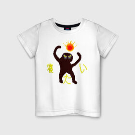 Детская футболка хлопок с принтом 2D Кот ъуъ в Белгороде, 100% хлопок | круглый вырез горловины, полуприлегающий силуэт, длина до линии бедер | 2021 | cats | женская одежда | кот мем | коты | мемы | мужская одежда | ъуъ