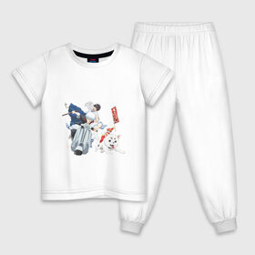 Детская пижама хлопок с принтом Гинтама в Белгороде, 100% хлопок |  брюки и футболка прямого кроя, без карманов, на брюках мягкая резинка на поясе и по низу штанин
 | anime | ginatama | gintoki | gintoki sakata | manga | аниме | гинтама | гинтоки | гинтоки саката | друзья | манга
