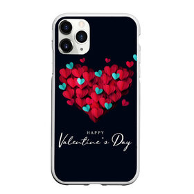 Чехол для iPhone 11 Pro Max матовый с принтом Сердце из сердечек в Белгороде, Силикон |  | Тематика изображения на принте: heart | holidays | valentines day | день святого валентина | надписи | праздники | сердце | сердце из сердечек