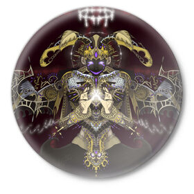 Значок с принтом Архангел Афтон в Белгороде,  металл | круглая форма, металлическая застежка в виде булавки | fnaf | william afton | ангел | архангел | афтон | крылья | робот | уильям афтон | фиолетовый человек