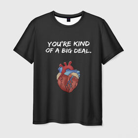 Мужская футболка 3D с принтом Большое сердце в Белгороде, 100% полиэфир | прямой крой, круглый вырез горловины, длина до линии бедер | angel | cupid | day | happy | heart | love | rose | valentine | valentines | ангел | валентин | валентина | валентинка | день | купидон | любовь | святого | святой | сердце