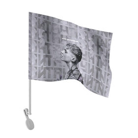 Флаг для автомобиля с принтом Ваня Дмитриенко в Белгороде, 100% полиэстер | Размер: 30*21 см | ваня дмитриенко | венера  юпитер | исполнитель | музыка | трек