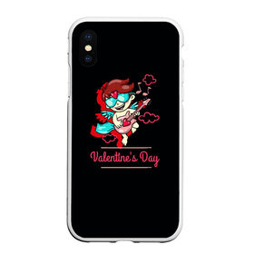 Чехол для iPhone XS Max матовый с принтом Valentines Day в Белгороде, Силикон | Область печати: задняя сторона чехла, без боковых панелей | angel | cupid | day | happy | heart | love | rose | valentine | valentines | ангел | валентин | валентина | валентинка | день | купидон | любовь | святого | святой | сердце