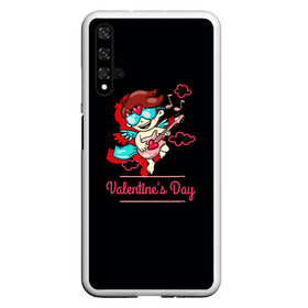 Чехол для Honor 20 с принтом Valentines Day в Белгороде, Силикон | Область печати: задняя сторона чехла, без боковых панелей | Тематика изображения на принте: angel | cupid | day | happy | heart | love | rose | valentine | valentines | ангел | валентин | валентина | валентинка | день | купидон | любовь | святого | святой | сердце