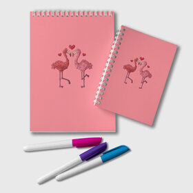 Блокнот с принтом Love Forever в Белгороде, 100% бумага | 48 листов, плотность листов — 60 г/м2, плотность картонной обложки — 250 г/м2. Листы скреплены удобной пружинной спиралью. Цвет линий — светло-серый
 | Тематика изображения на принте: angel | cupid | day | flamingo | happy | heart | love | rose | valentine | valentines | ангел | валентин | валентина | валентинка | день | купидон | любовь | святого | святой | сердце | фламинго