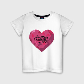 Детская футболка хлопок с принтом Серце в Белгороде, 100% хлопок | круглый вырез горловины, полуприлегающий силуэт, длина до линии бедер | heart | holidays | valentines day | день святого валентина | надписи | праздники | сердце
