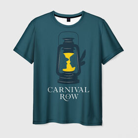 Мужская футболка 3D с принтом Карнивал Роу - Carnival Row в Белгороде, 100% полиэфир | прямой крой, круглый вырез горловины, длина до линии бедер | carnival row | волшебный | исторический | карнивал роу | крылья | лампа | лого | логотип | подарок | сериал | сказка | фея | шляпа