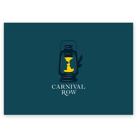 Поздравительная открытка с принтом Карнивал Роу - Carnival Row в Белгороде, 100% бумага | плотность бумаги 280 г/м2, матовая, на обратной стороне линовка и место для марки
 | Тематика изображения на принте: carnival row | волшебный | исторический | карнивал роу | крылья | лампа | лого | логотип | подарок | сериал | сказка | фея | шляпа