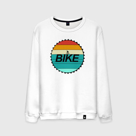 Мужской свитшот хлопок с принтом Байк в Белгороде, 100% хлопок |  | байк | велосипед | круг | разноцветный круг | хобби велосипед