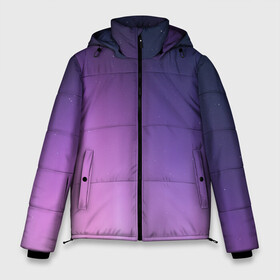 Мужская зимняя куртка 3D с принтом северное сияние фиолетовый в Белгороде, верх — 100% полиэстер; подкладка — 100% полиэстер; утеплитель — 100% полиэстер | длина ниже бедра, свободный силуэт Оверсайз. Есть воротник-стойка, отстегивающийся капюшон и ветрозащитная планка. 

Боковые карманы с листочкой на кнопках и внутренний карман на молнии. | градиент | звезды | космос | небо | ночь | природа | пурпурный | север | северное сияние | сиреневый | фиолетовый