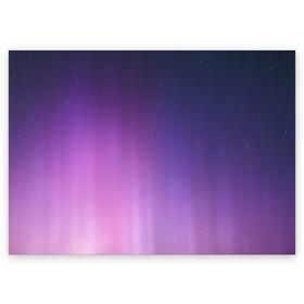 Поздравительная открытка с принтом северное сияние фиолетовый в Белгороде, 100% бумага | плотность бумаги 280 г/м2, матовая, на обратной стороне линовка и место для марки
 | Тематика изображения на принте: градиент | звезды | космос | небо | ночь | природа | пурпурный | север | северное сияние | сиреневый | фиолетовый