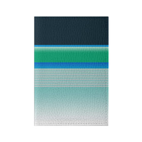 Обложка для паспорта матовая кожа с принтом Sea color в Белгороде, натуральная матовая кожа | размер 19,3 х 13,7 см; прозрачные пластиковые крепления | Тематика изображения на принте: green | line | lines | sea | sea color | wave | зеленый | море | морской цвет