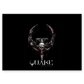 Поздравительная открытка с принтом Quake Champions в Белгороде, 100% бумага | плотность бумаги 280 г/м2, матовая, на обратной стороне линовка и место для марки
 | arturcherkasov1995 | games | quake | vsemayki