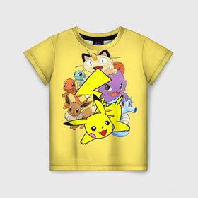 Детская футболка 3D с принтом Pokemon-Pikachu в Белгороде, 100% гипоаллергенный полиэфир | прямой крой, круглый вырез горловины, длина до линии бедер, чуть спущенное плечо, ткань немного тянется | Тематика изображения на принте: pikachu | pikapika | pokemon | аниме | мяут | пикачу | покемоны