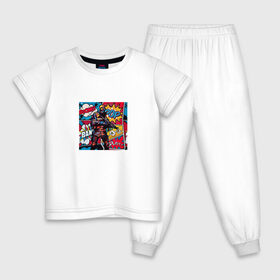 Детская пижама хлопок с принтом Cs:Go Pop Art в Белгороде, 100% хлопок |  брюки и футболка прямого кроя, без карманов, на брюках мягкая резинка на поясе и по низу штанин
 | counter strike | cs go | game | pop art | игра | комикс | кс го | поп арт