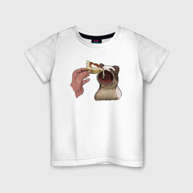 Детская футболка хлопок с принтом Pop Cat в Белгороде, 100% хлопок | круглый вырез горловины, полуприлегающий силуэт, длина до линии бедер | art | cat | dj | eat | feed | goer | musician | party | pop | singer | арт | буп | диджей | кот | кошка | музыкант | певец | поп | тусовщик