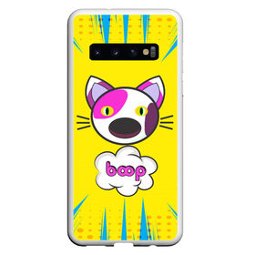 Чехол для Samsung Galaxy S10 с принтом PoP CaT BooP в Белгороде, Силикон | Область печати: задняя сторона чехла, без боковых панелей | boom | meme | pop art | popping | бум | буп кот | котик | мем | поп арт | ретро | стиль