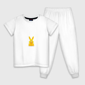 Детская пижама хлопок с принтом Харитошка в Белгороде, 100% хлопок |  брюки и футболка прямого кроя, без карманов, на брюках мягкая резинка на поясе и по низу штанин
 | детям | желейный | желейный заяц харитон | зайчик | заяц | кролик | харитон | харитошка