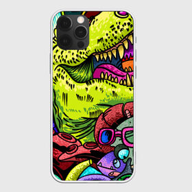 Чехол для iPhone 12 Pro Max с принтом Тираннозавр в Белгороде, Силикон |  | Тематика изображения на принте: динозавры | инопланетянин | космос | монстры | существа | тираннозавр | череп