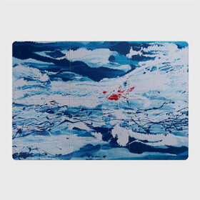 Магнитный плакат 3Х2 с принтом Холодная абстракция в Белгороде, Полимерный материал с магнитным слоем | 6 деталей размером 9*9 см | абстракция | картина | краска | масло | сердце | синий | холод | холст | яркость