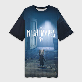 Платье-футболка 3D с принтом Little Nightmares II в Белгороде,  |  | games | little nightmares | playstation | игра | мрачный | персонаж игры | человечек